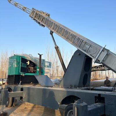 Монопольная телескопическая башня 15-25M Зацинкованный стальной грузовик монтированная коммуникационная антенна 40M/S ветроустойчивый ISO сертифицированный