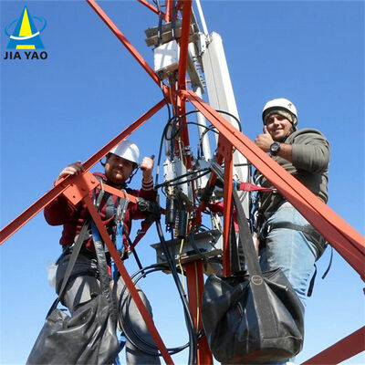 Трехногая угловая стальная башня, треугольный корпус башни с равным или переменным уклоном и угловым стальным сечением для связи