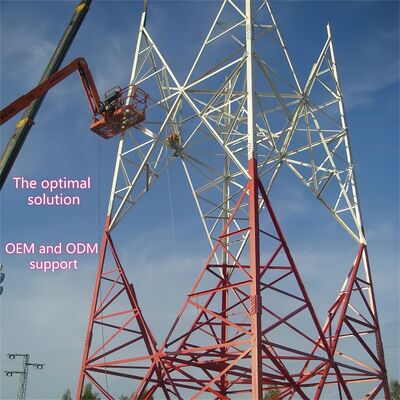 Башня из оцинкованной стальной решетки A36 ASTM с 4 опорами для надежных интернет-решений