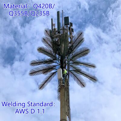 12 18 24M Park Scenic Bionic  Tree Camouflaged Galvanized Steel Self Supporting Outdoor 5G 4G Wifi Telecom Tower