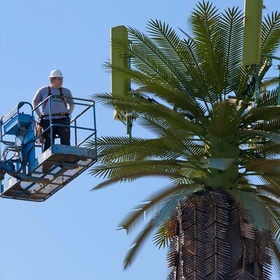 12 18 24M Community Bionic Tree Замаскированная оцинкованная уличная микроволновая мачта 5G 4G