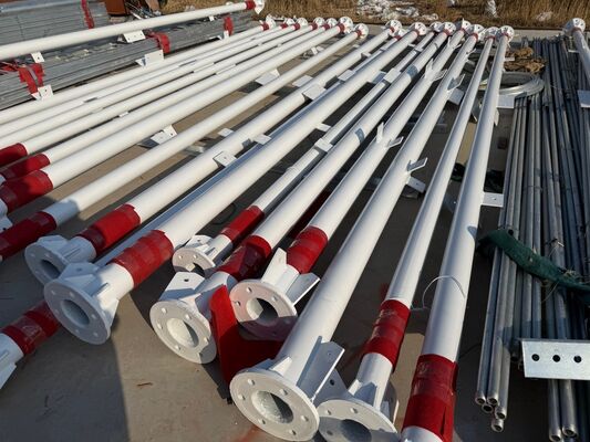 19 27 35M Низкозатратная 3-ногая трубчатая оцинкованная стальная самонесущая наружная мачта 5G 4G Microwave с долгим сроком службы