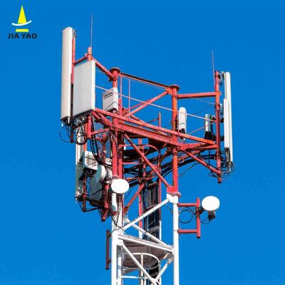 17 27 37M 3 Leg Tubular Galvanized Steel Multi Band Outdoor 5G 4G Микроволновая телевизорная сигнальная связь Мачта