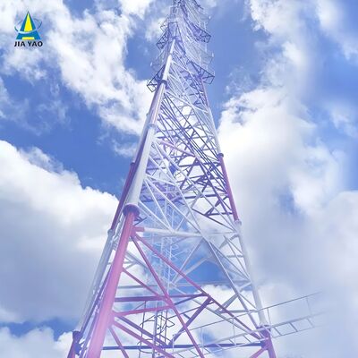 17 27 37M 3 Leg Tubular Galvanized Steel Multi Band Outdoor 5G 4G Микроволновая телевизорная сигнальная связь Мачта