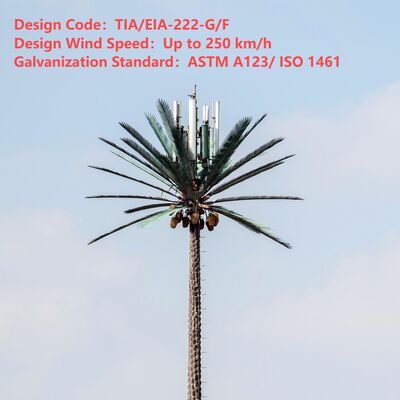 Искусственная башня Bionic Tree, спроектированная в соответствии с нормами ANSI TIA 222 G, H, F и EN 1991-1-4, EN 1993-3-1 для инфраструктуры