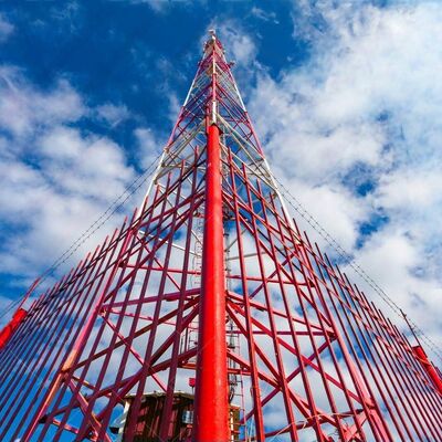 19 27 35M Тяжелое оборудование с оцинкованными трехногими трубчатыми стальными башнями Телеком мачта для наружной связи и мониторинга 5G 4G микроволновой связи