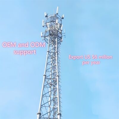 35M Устойчивая к воздействию погоды 3-ножная трубчатая стальная башня, предназначенная для телекоммуникационных микроволновых наблюдений и мониторинга