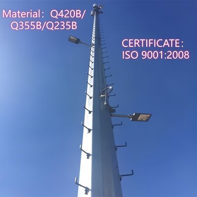 18 22 38M Durable Carbon Steel Monopole Communication Tower Multi Antenna Compatible for 4G 5G Network