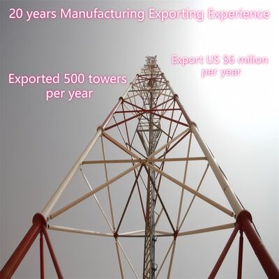Сверхмощная трехопорная трубчатая стальная башня с горячеоцинкованной обработкой поверхности для долговечной телекоммуникационной инфраструктуры