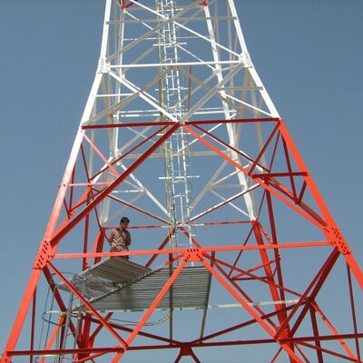 4 Legged Angular Port Terminal Communication Tower Corrosion Resistant For Logistics Tracking System