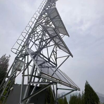 15, 22, 38 м, 4-ноги, угловая, автономная, солнечная решетчатая телекоммуникационная вышка с оцинкованной сталью и резервным аккумулятором для экстренной связи