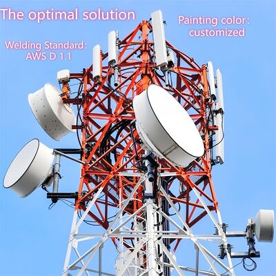 24 36 48 Meter Hot Dip Galvanized 4 Legged Communication Tower for Satellite Signal Transmission