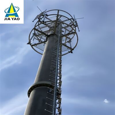 Виброустойчивая горячеоцинкованная монопольная телекоммуникационная вышка высотой 24 м