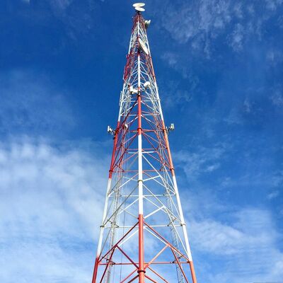 башня телекоммуникаций трубки фланцевого соединения 42м 53м 65м 72Метер для входа станции