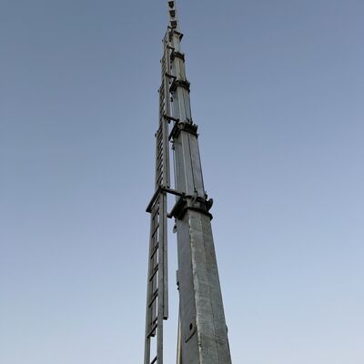 12 - 25 м портативная телескопическая стальная мачта для мобильной базовой станции и временного наблюдения за событиями с электрической системой подъема и базой быстрого развертывания