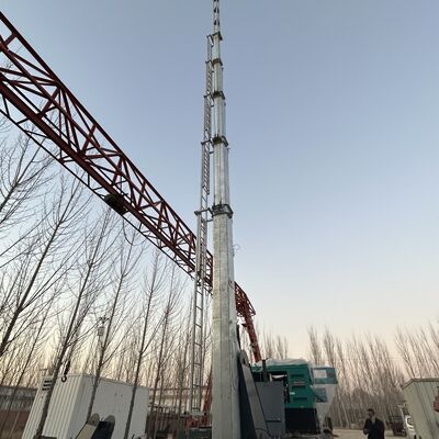 12 - 25 м портативная телескопическая стальная мачта для мобильной базовой станции и временного наблюдения за событиями с электрической системой подъема и базой быстрого развертывания