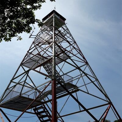 Охранительная башня из оцинкованной стали Сторожевая башня Охранительная башня Мониторинговая башня Решетка для предотвращения лесных пожаров и поддержки наблюдения на большой высоте